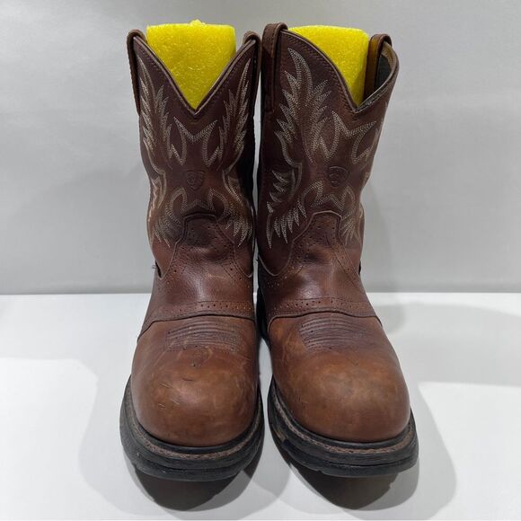 ARIAT Men’s H2O WORKHOG WESTERN WORK BOOTS - COMPOSITE TOE Brown Leather… - Picture 4 of 11